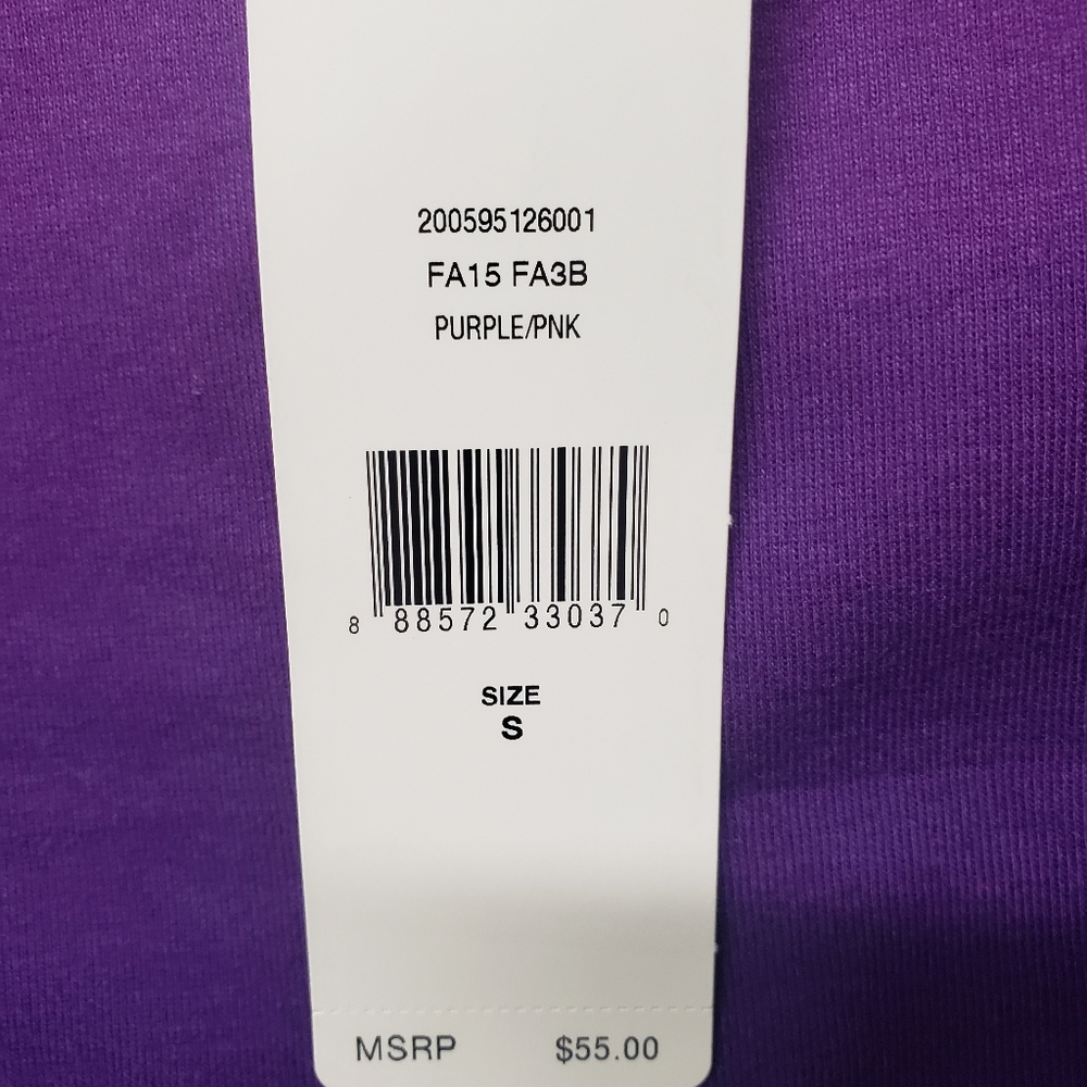 NWT Small Lauren Pink/Purple Ombre Colored Short Sleeve Boatneck Top - Picture 6 of 8